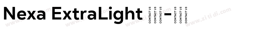 Nexa ExtraLight 超亮体字体转换